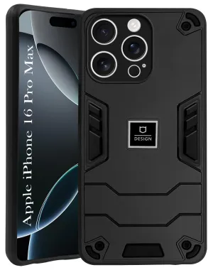 Premium Surface Texture Comfort Design Layer For Apple iPhone 16 Pro Max Back Cover Case (Lightweight Hybrid Shockproof Polycarbonate)