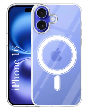 For Apple iPhone 16 Back Cover Case ( MagSafe Compatible Wireless Charging | Hybrid Camera Bump Protection | Shockproof Polycarbonate Material) Comfort Layer Texture Creative Design