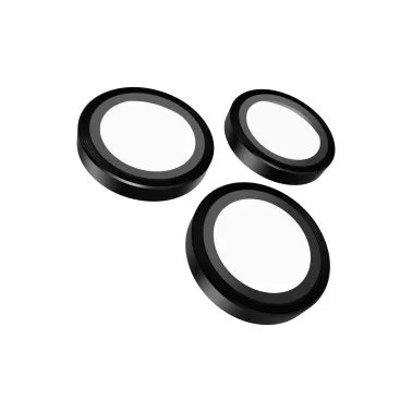 daily accessory Precision Cutouts iPhone 16 Pro Max/16 Pro Case-Mate Aluminum Ring Glass Lens Protector - Black