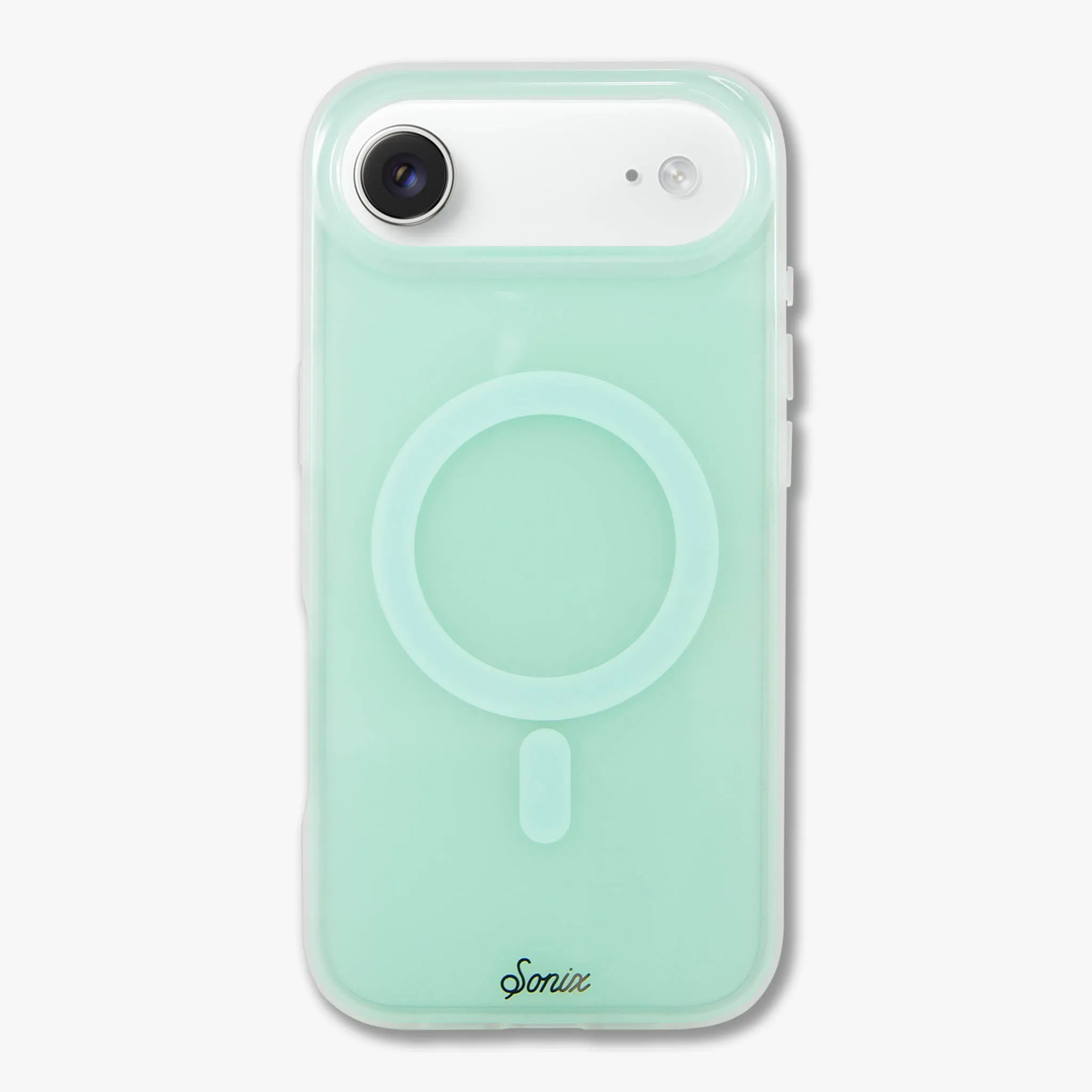 Matte Touch Fashion Edge Jelly MagSafe? Compatible iPhone Case - Mint