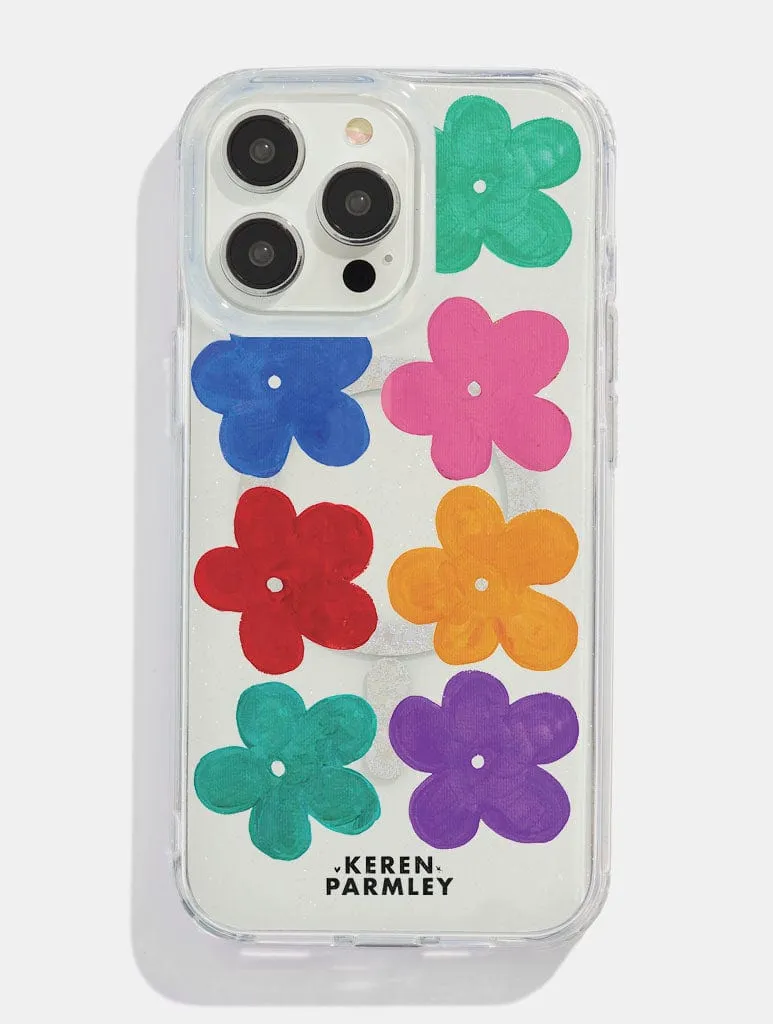 Keren Parmley x Skinnydip Pop Flower MagSafe iPhone Case Modern Design Matte Pattern Design