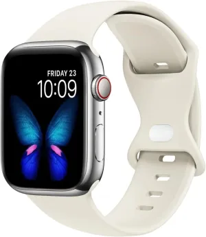 adjustable length Apple Watch Silicone Strap Classic (Beige)