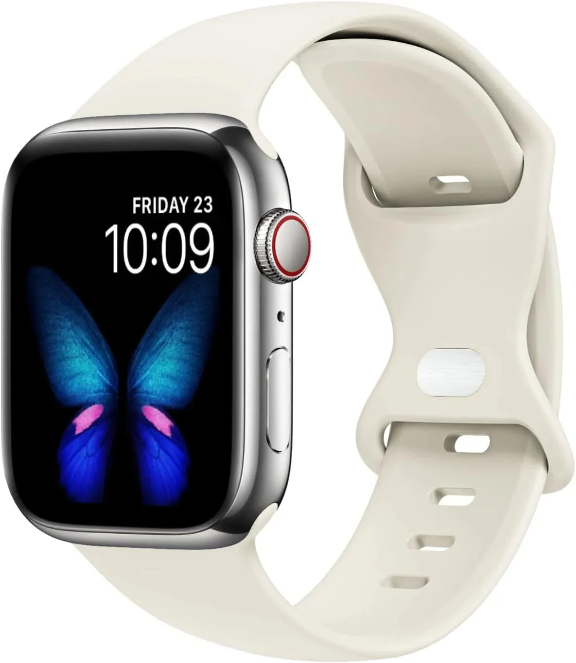 adjustable length Apple Watch Silicone Strap Classic (Beige)