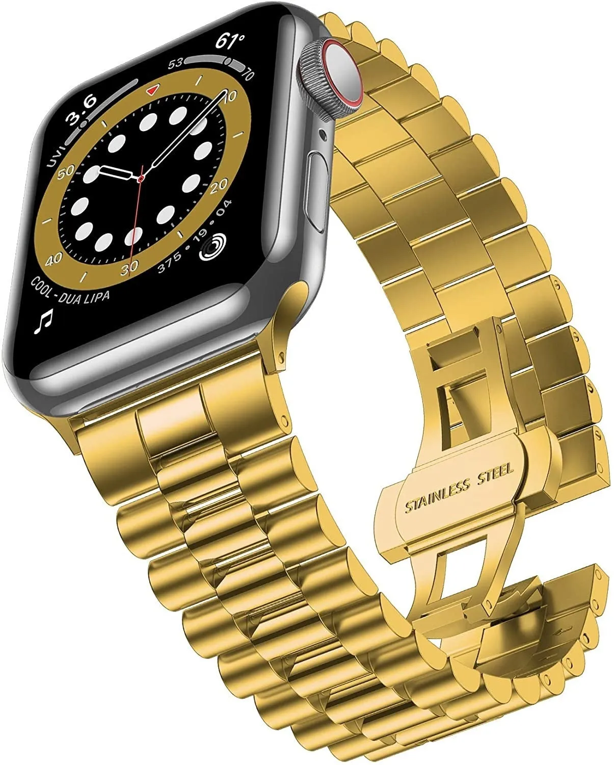 Apple Watch Steel Strap Presidential (Gold) Minimalist Fashion Touch Everyday Fit Design