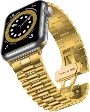 Apple Watch Steel Strap Presidential (Gold) Minimalist Fashion Touch Everyday Fit Design
