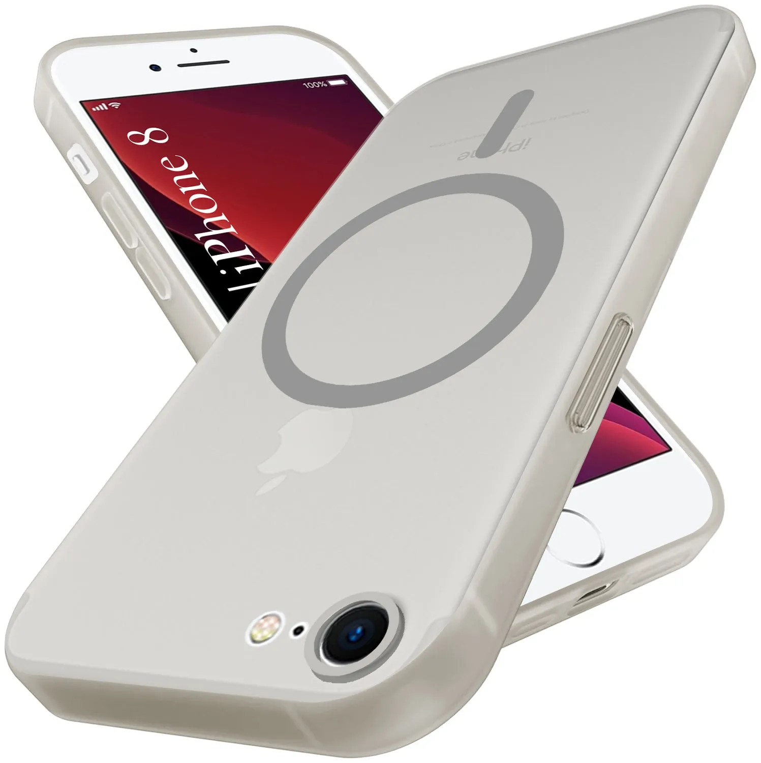 For Apple iPhone 7 | iPhone 8 Back Cover Case (Frosted Matte Feel | MagSafe Compatible Wireless Charging | Polycarbonate Material) Wireless Charging Compatible