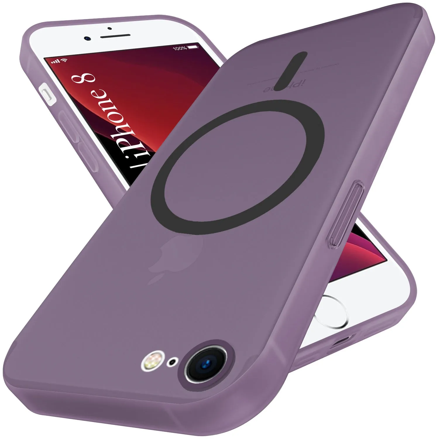 For Apple iPhone 7 | iPhone 8 Back Cover Case (Frosted Matte Feel | MagSafe Compatible Wireless Charging | Polycarbonate Material) Colorful Pattern