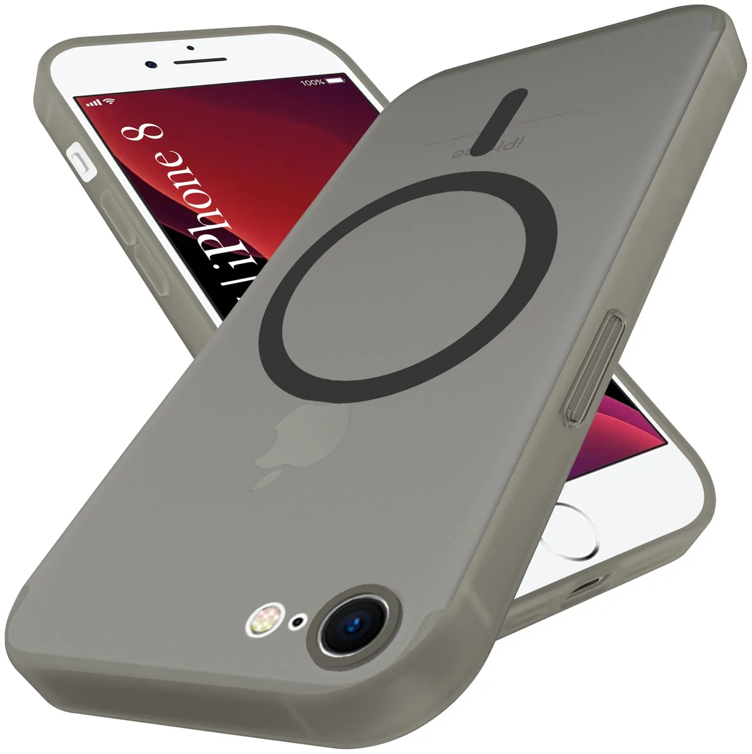 For Apple iPhone 7 | iPhone 8 Back Cover Case (Frosted Matte Feel | MagSafe Compatible Wireless Charging | Polycarbonate Material) Comfort Pattern Texture