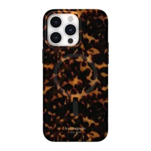 Soft Layer Texture iPhone 15/14/13 Variations Kate Spade Protective Hardshell MagSafe Case - Tortoise