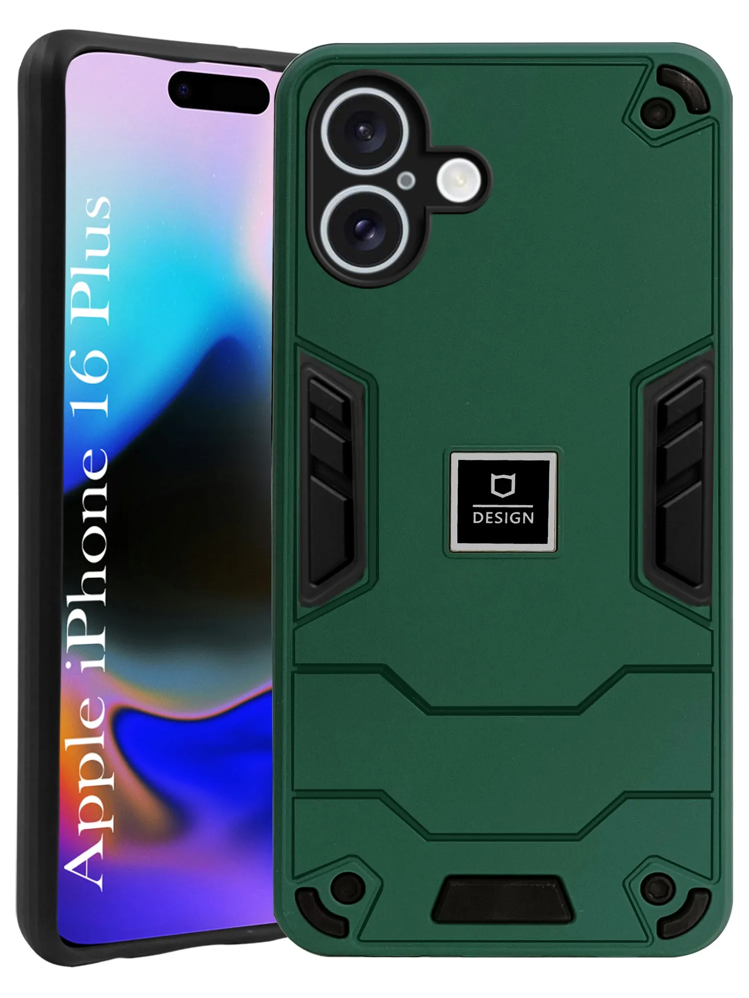 For Apple iPhone 16 Plus Back Cover Case (Lightweight Hybrid Shockproof Polycarbonate) Pocket Size Marble finish