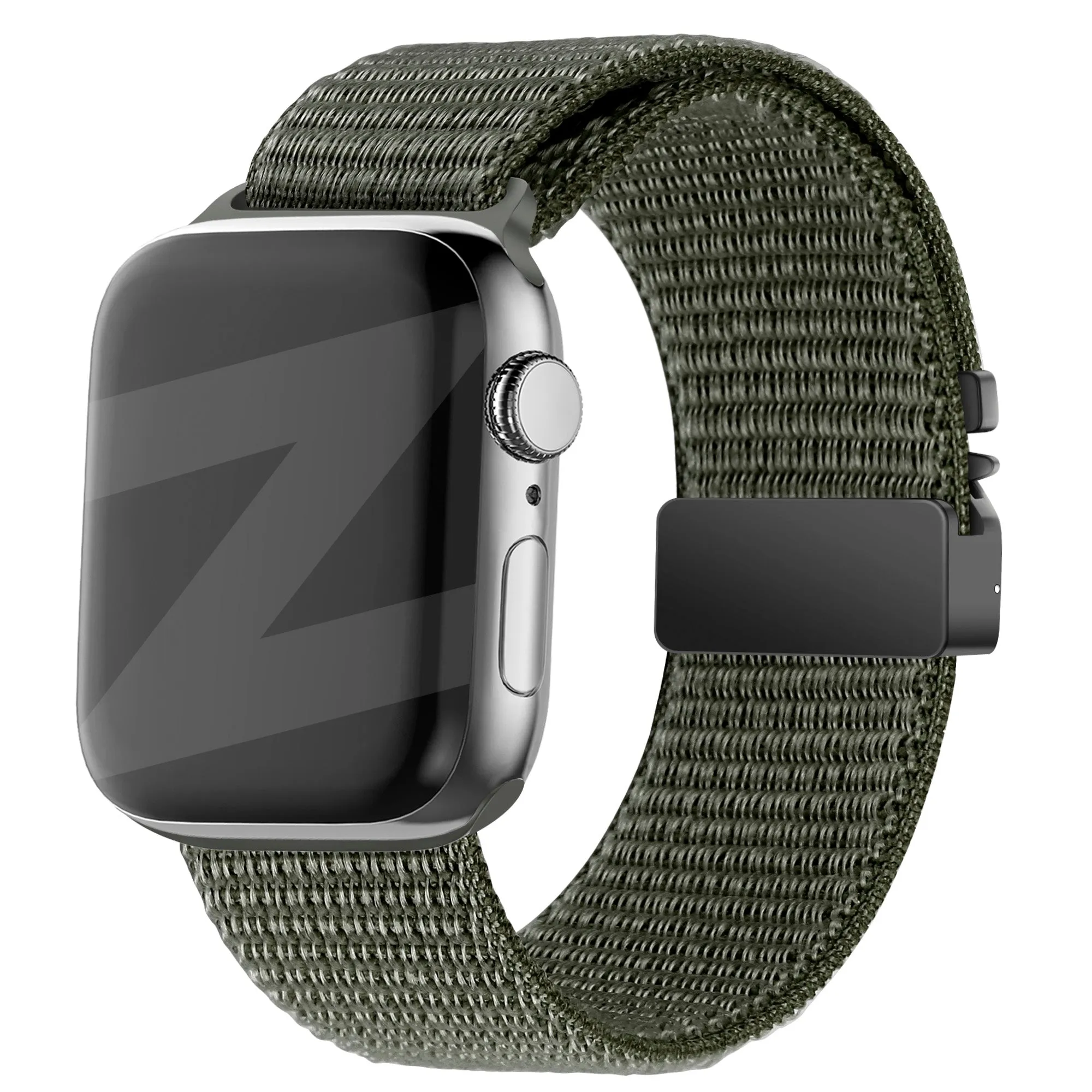 Bandz Apple Watch Nylon Strap 'Classic' with P-Buckle (Army Green) Active Lifestyle Fit Durable Construction