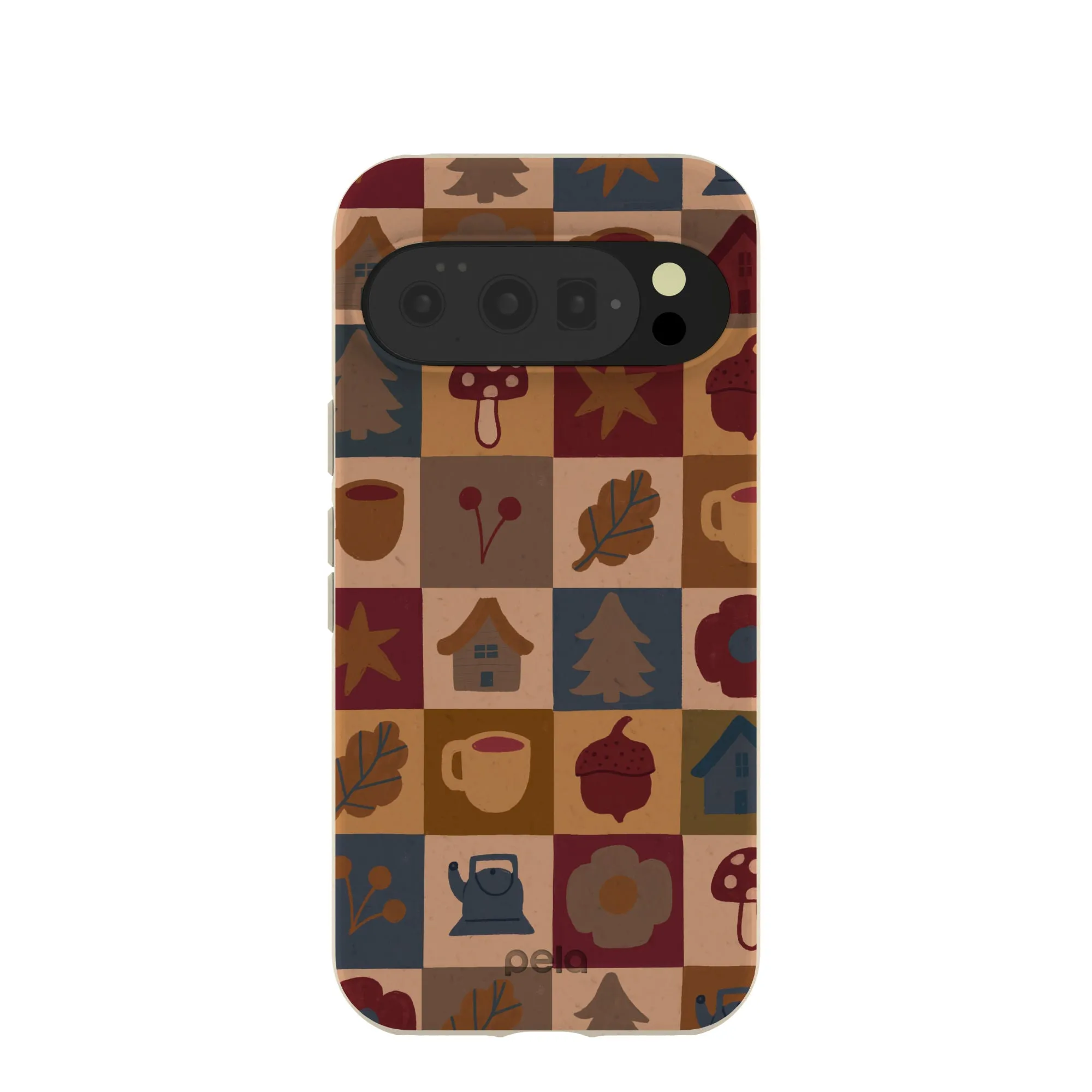 Hybrid Pattern Modern Grip Design London Fog Rustic Grid Google Pixel 10/10 Pro Case