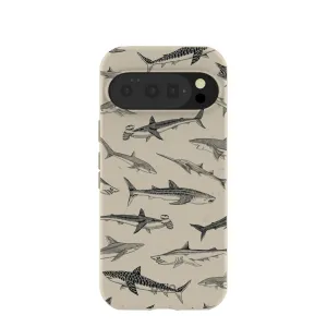 London Fog Shark World Google Pixel 10/10 Pro Case Durable Detail