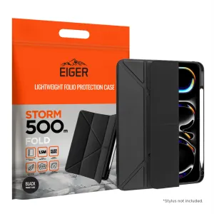 Eiger Storm 500m FOLD for Apple iPad Pro 11 (2024) in Black unisex tablet cover