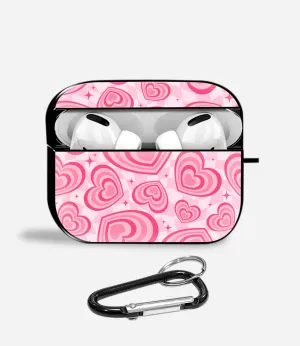 eco friendly ergonomic silicone protector wireless charging friendly cover Love Blossom Airpods Glass Case