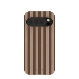 Handcrafted Design Chocolate Brown Cocoa Stripes Google Pixel 10/10 Pro Case
