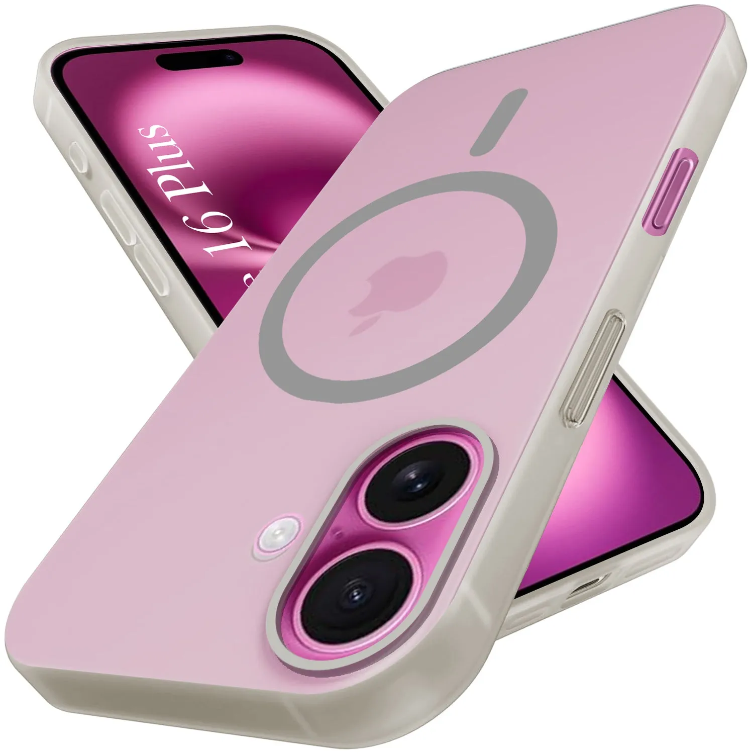 Hybrid Build Hybrid Grip Finish For Apple iPhone 16 Plus Back Cover Case (Frosted Matte Feel | MagSafe Compatible Wireless Charging | Polycarbonate Material)