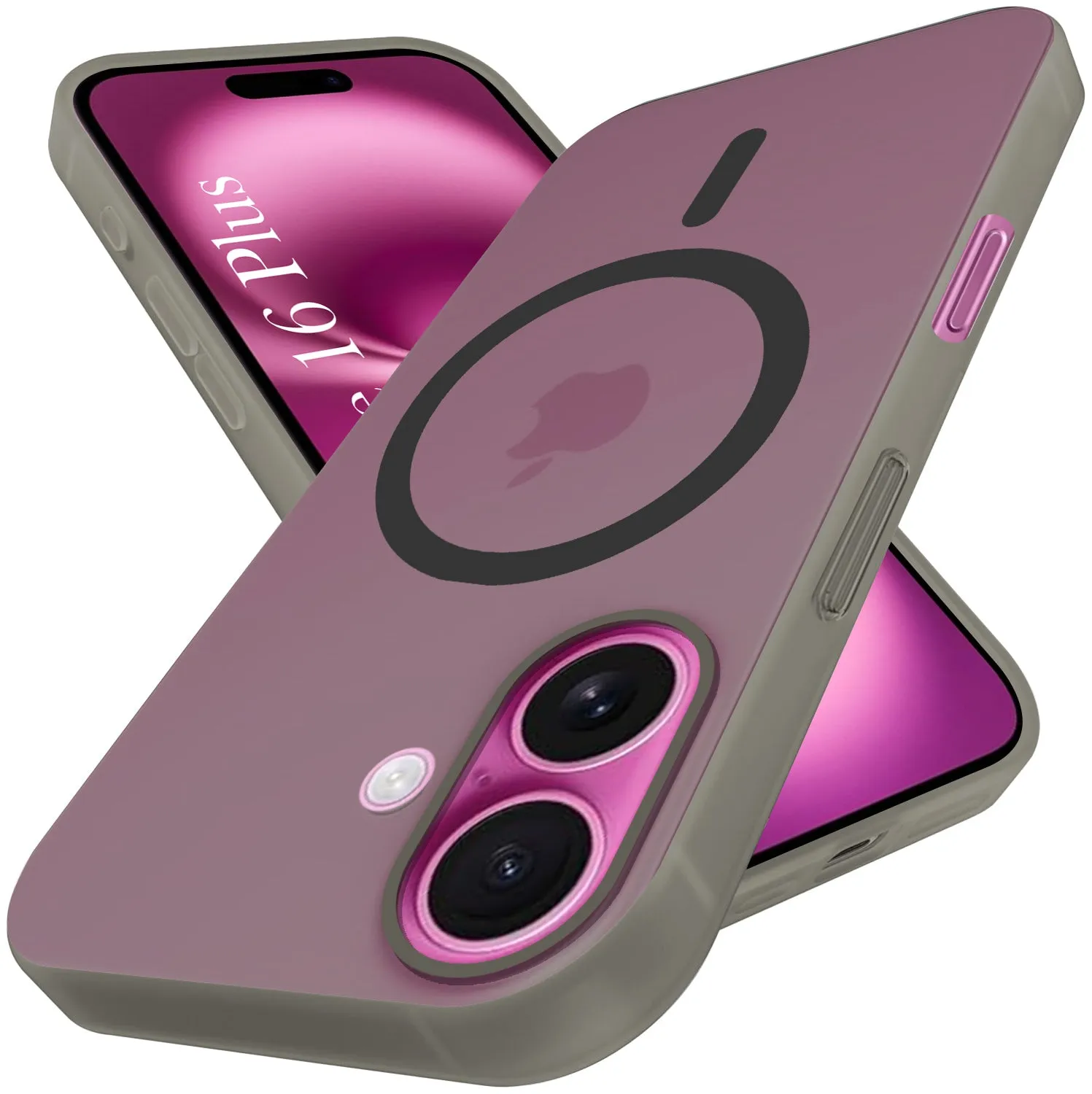 For Apple iPhone 16 Plus Back Cover Case (Frosted Matte Feel | MagSafe Compatible Wireless Charging | Polycarbonate Material) Casual Texture Artistic Design