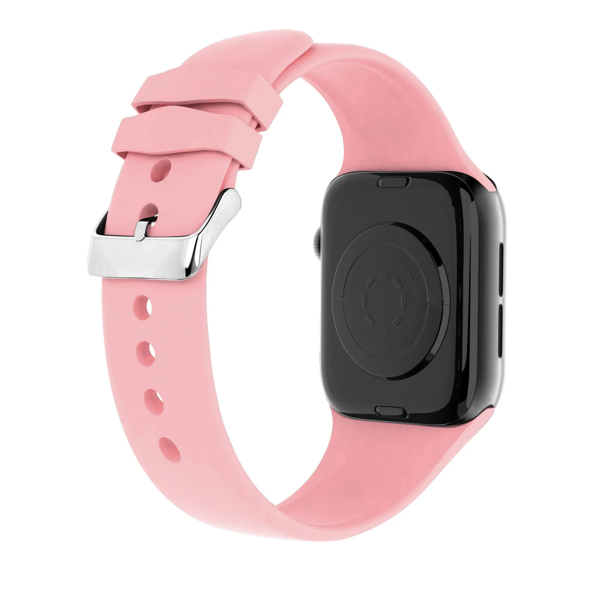 Apple Watch Silicone Strap with Buckle (Pink) Secure Band Premium Functional Look