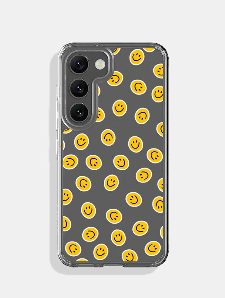 Yellow Smile Android Case Travel Companion Creative Accent