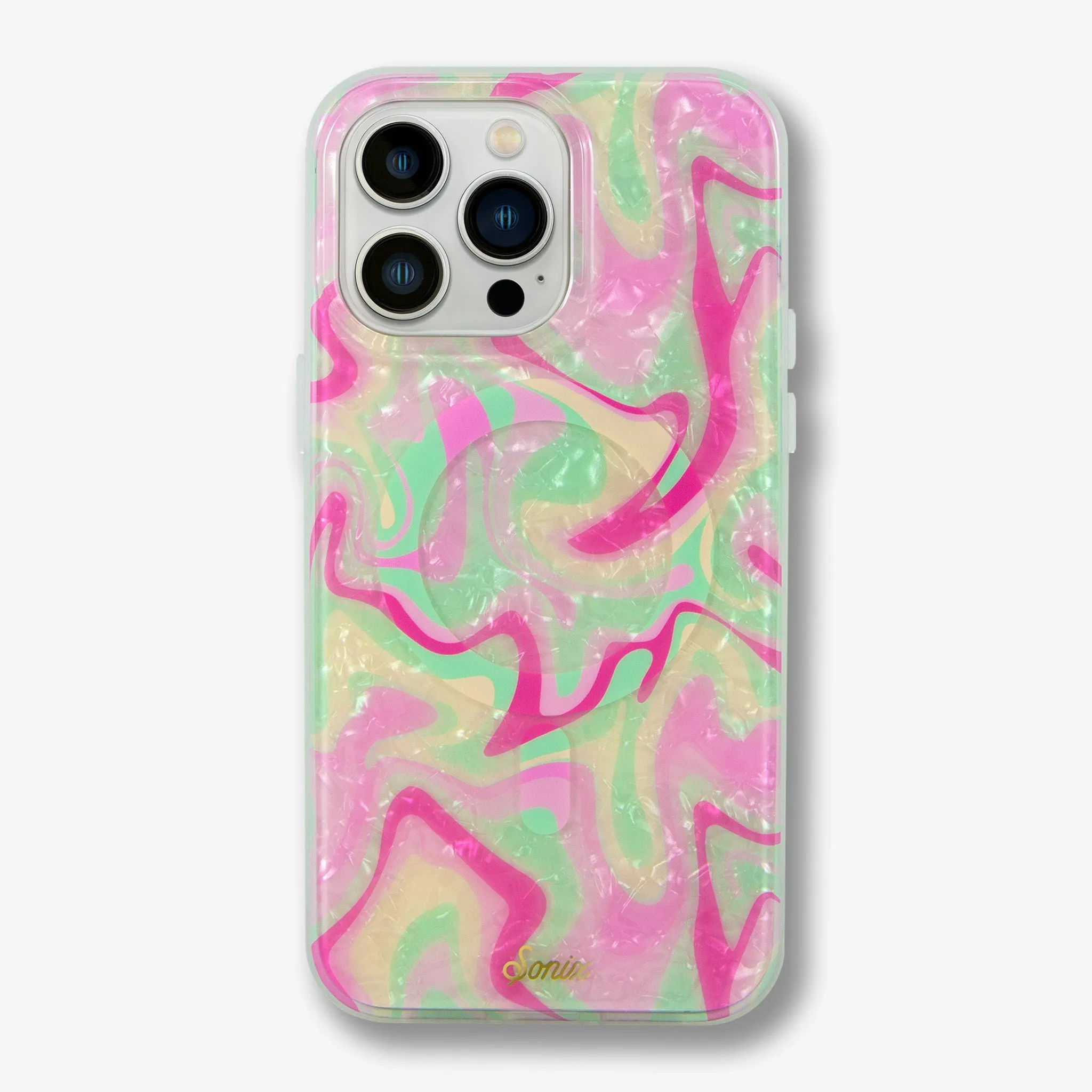 Colorful Pattern Strawberry Matcha MagSafe? Compatible iPhone Case