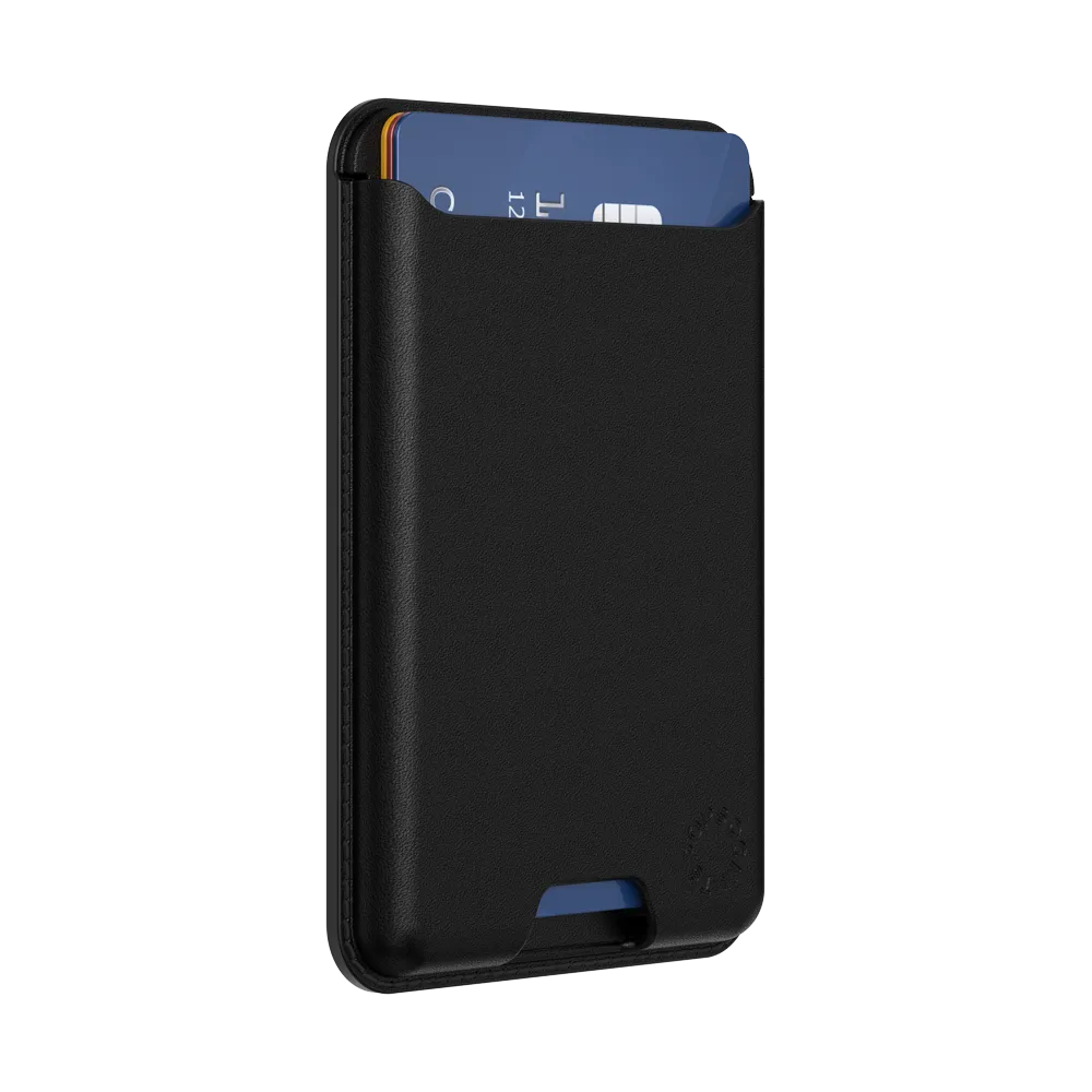 Reliable Snap Sleek Card Holder Black Softgoods PopWallet for MagSafe