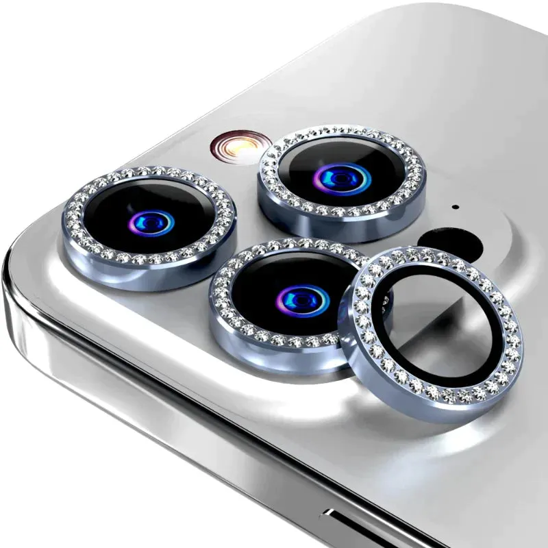 Apple iPhone 15 Pro (2023) Camera Lens Protector Bling Diamond Lens Hybrid Build Texture Compact Edge