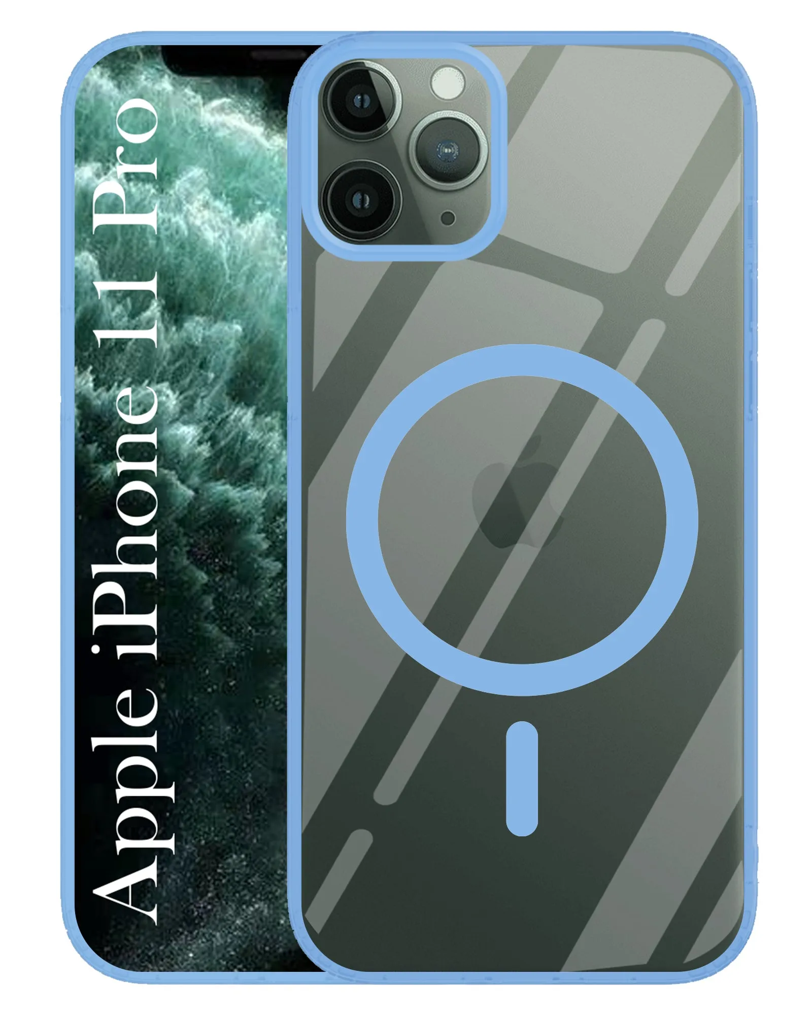 Durable touch For Apple iPhone 11 Pro Back Cover Case (MagSafe Compatible Wireless Charging | Hybrid Camera Bump Protection | Shockproof Polycarbonate Material)