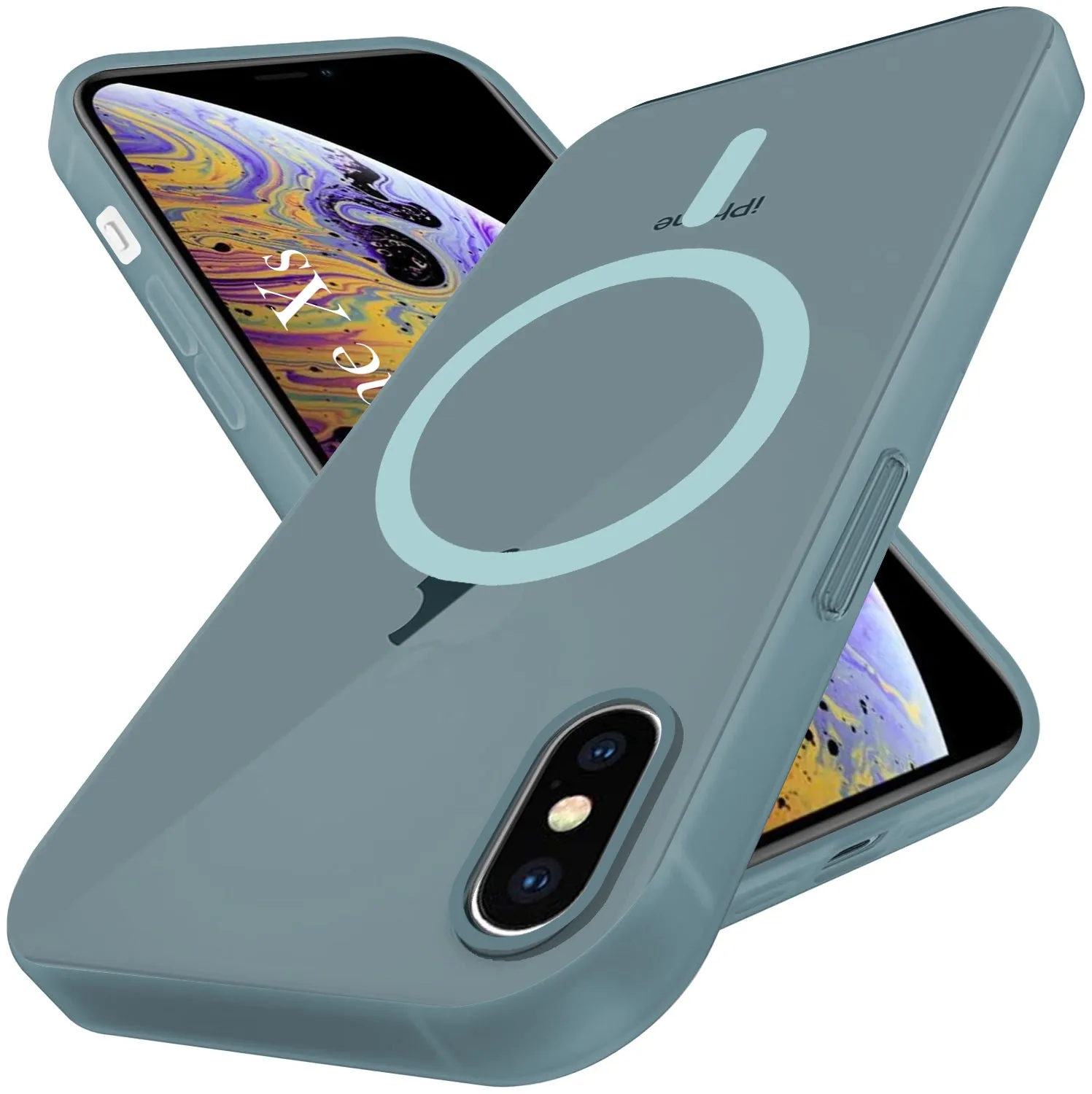 Hybrid Finish Sleek Surface For Apple iPhone Xs Back Cover Case (Frosted Matte Feel | MagSafe Compatible Wireless Charging | Polycarbonate Material)