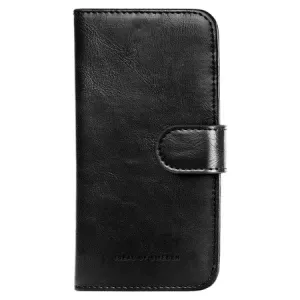 Magnet Wallet  Folio Case Black for iPhone 14 Pro Modern Detail