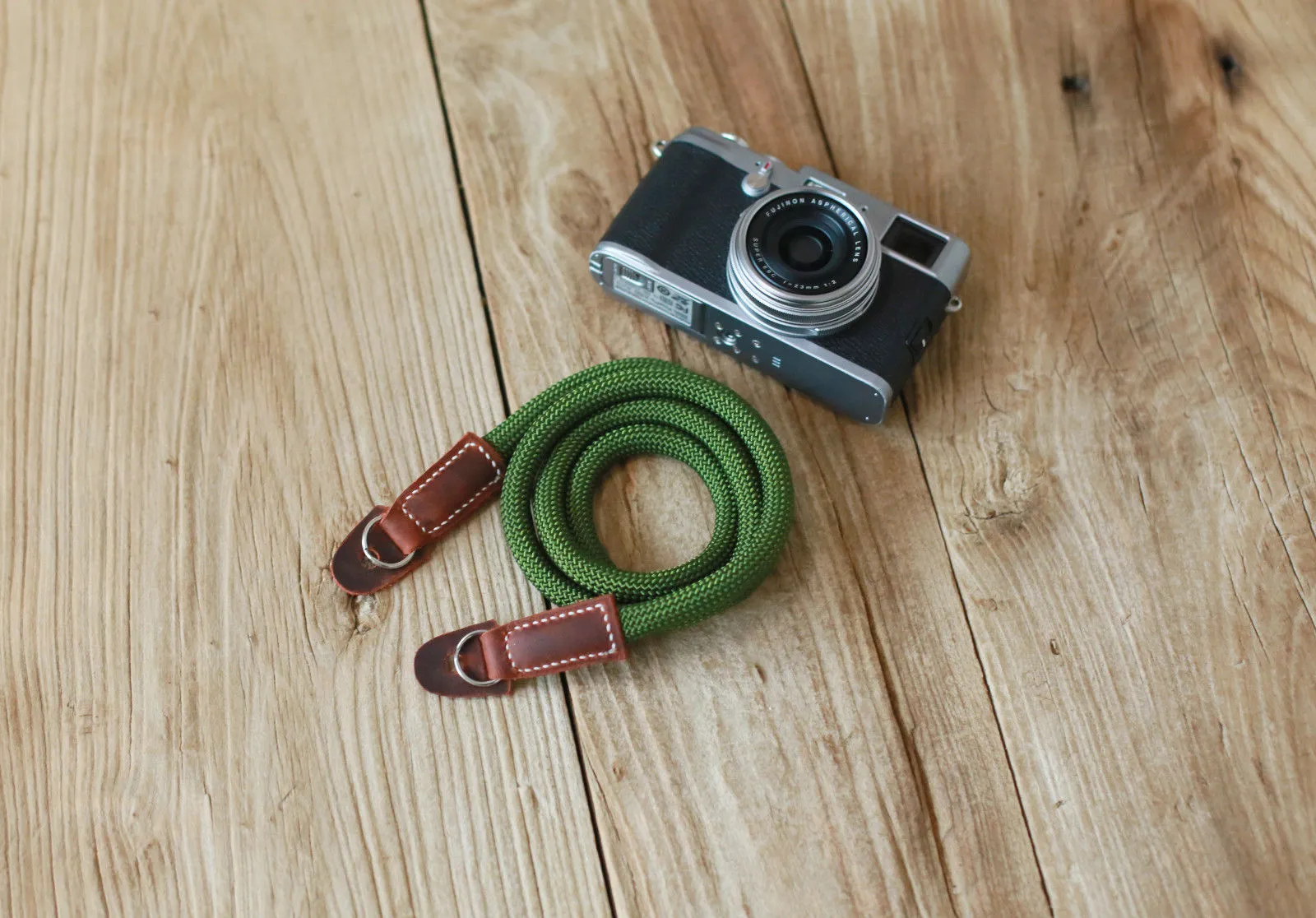 Camera Strap Handmade  Retro Army green Climbing Rope &Windmup.com Pool User Phone School Use