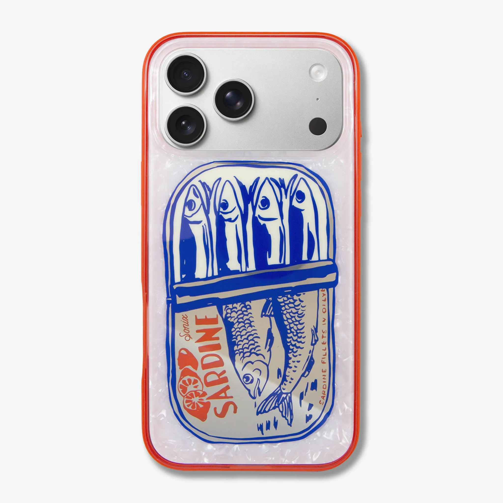 Luxury Surface Layer Clear Surface Sardines MagSafe? Compatible iPhone Case