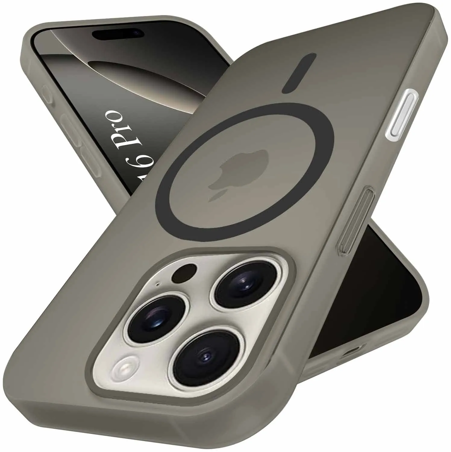 Port Protection Durable Edge Layer For Apple iPhone 16 Pro Back Cover Case (Frosted Matte Feel | MagSafe Compatible Wireless Charging | Polycarbonate Material)