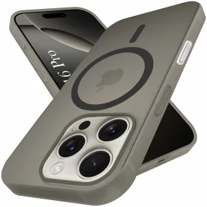 Port Protection Durable Edge Layer For Apple iPhone 16 Pro Back Cover Case (Frosted Matte Feel | MagSafe Compatible Wireless Charging | Polycarbonate Material)