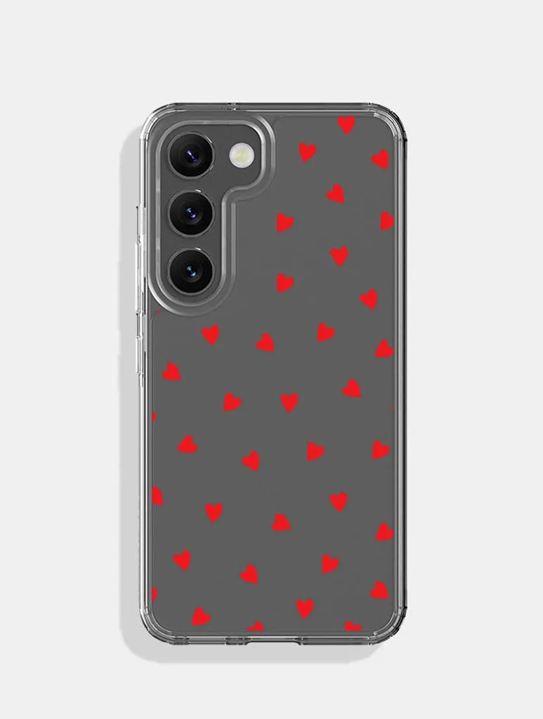 Ditsy Heart Android Case Textured Comfort