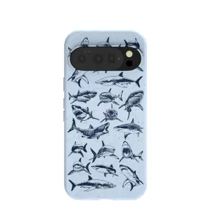 Powder Blue Great White Google Pixel 10/10 Pro Case Rugged Build Premium Surface Texture