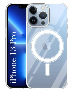 For Apple iPhone 13 Pro Back Cover Case ( MagSafe Compatible Wireless Charging | Hybrid Camera Bump Protection | Shockproof Polycarbonate Material) Protective barrier Strong protection