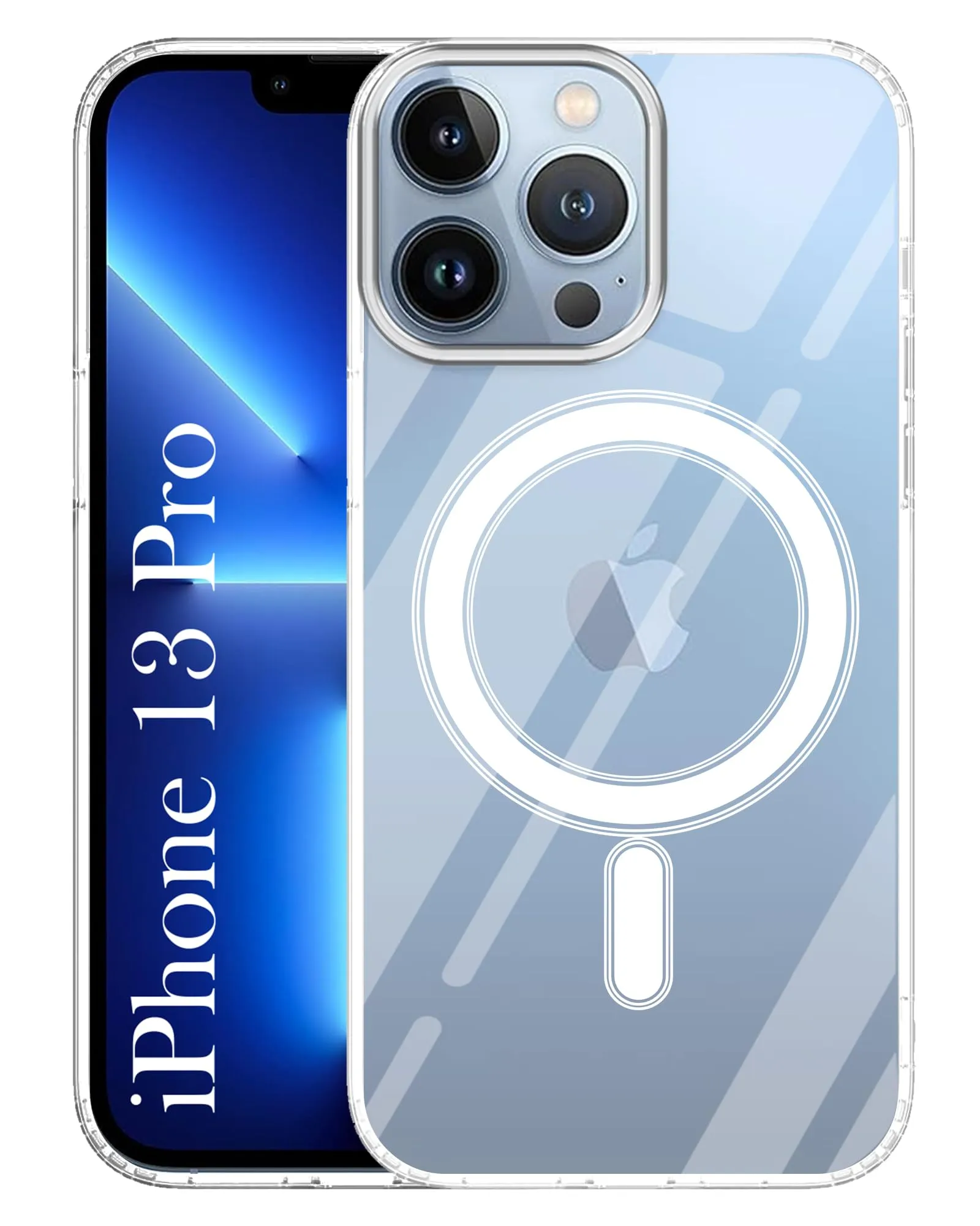 For Apple iPhone 13 Pro Back Cover Case ( MagSafe Compatible Wireless Charging | Hybrid Camera Bump Protection | Shockproof Polycarbonate Material) Protective barrier Strong protection