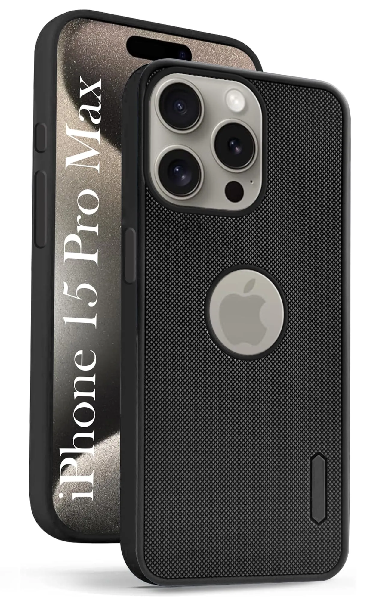 For iPhone 15 Pro Max Back Cover Case (Textured Grip Design | Camera Protetion | Slim and Light Weight | Soft Touch and Feel) Frosted Finish Comfort Finish