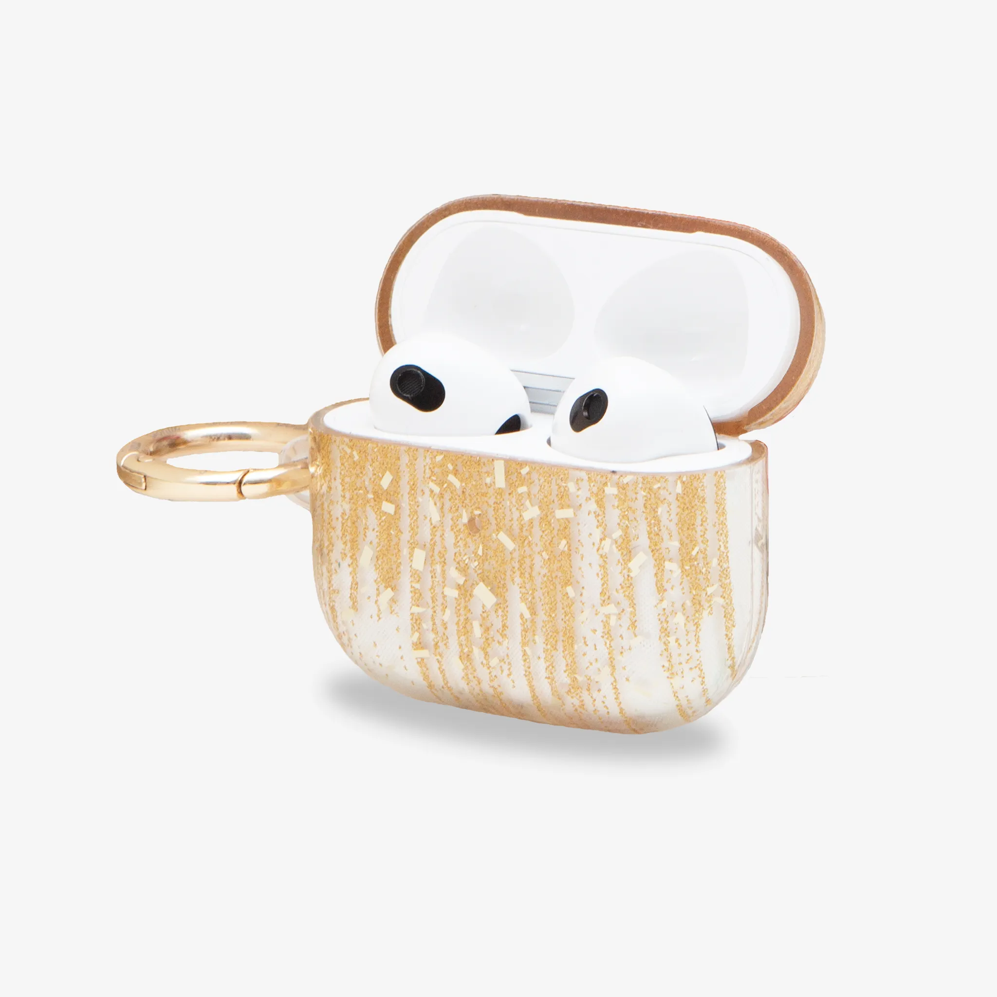 Modern Portable Holder Soft touch coating Drippin' in Gold AirPods Case