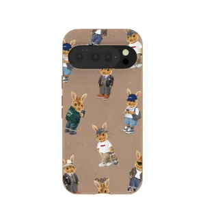 Compact Build Soft Interior Chocolate Brown Rabbit Friends Google Pixel 10/10 Pro Case