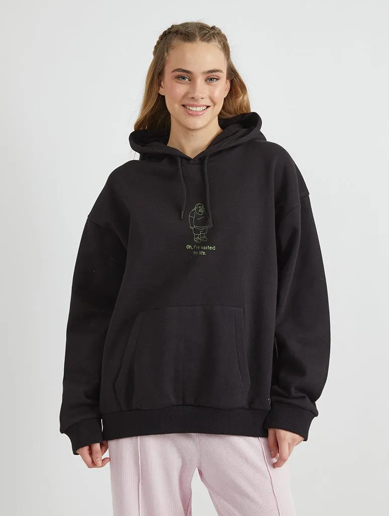The Simpsons Android Dungeon Hoodie in Black Hybrid Grip Matte Look