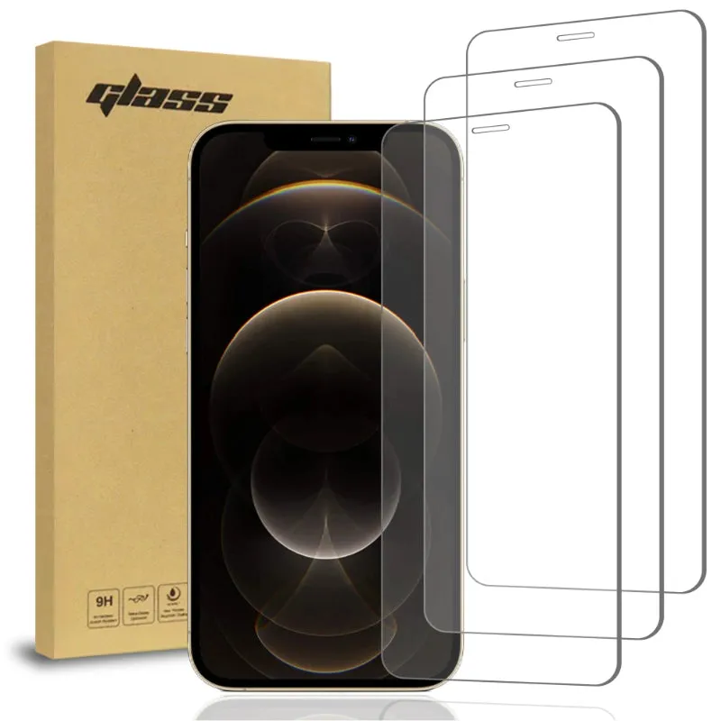 Smooth Texture Pattern Chic Accessory Apple iPhone 12 Pro Max Screen Protector 3-Pack Tempered Glass