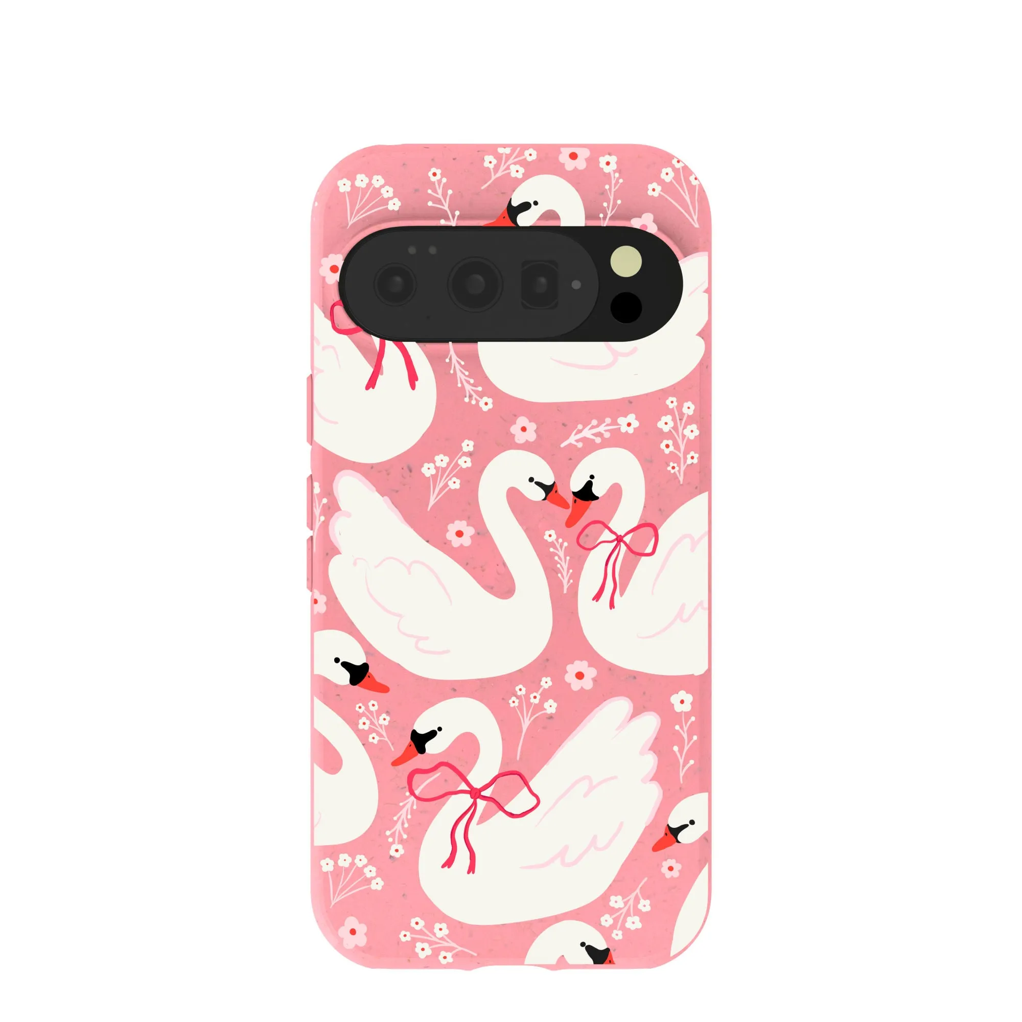 Shock Layer 3D Effect Bubblegum Pink Swan Garden Google Pixel 10/10 Pro Case