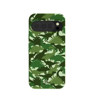 Soft touch finish Sage Green Dino Camo Google Pixel 10/10 Pro Case