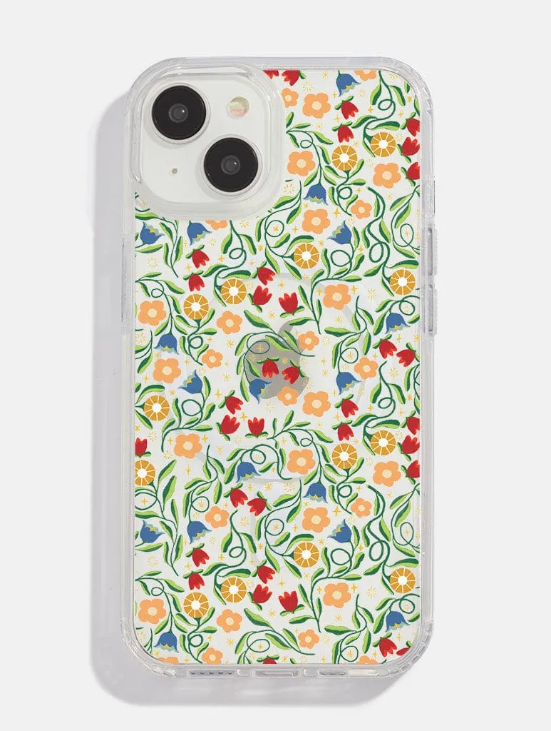 Ergonomic Shape Handcrafted Design Meg Harriet x Skinnydip Flower Garden MagSafe iPhone Case