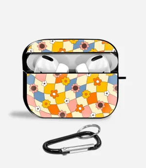 Retro Ripple Airpods Glass Case Durable Carry Loop