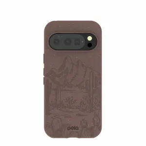Chocolate Brown Desert Run Google Pixel 10/10 Pro Case Hybrid Grip