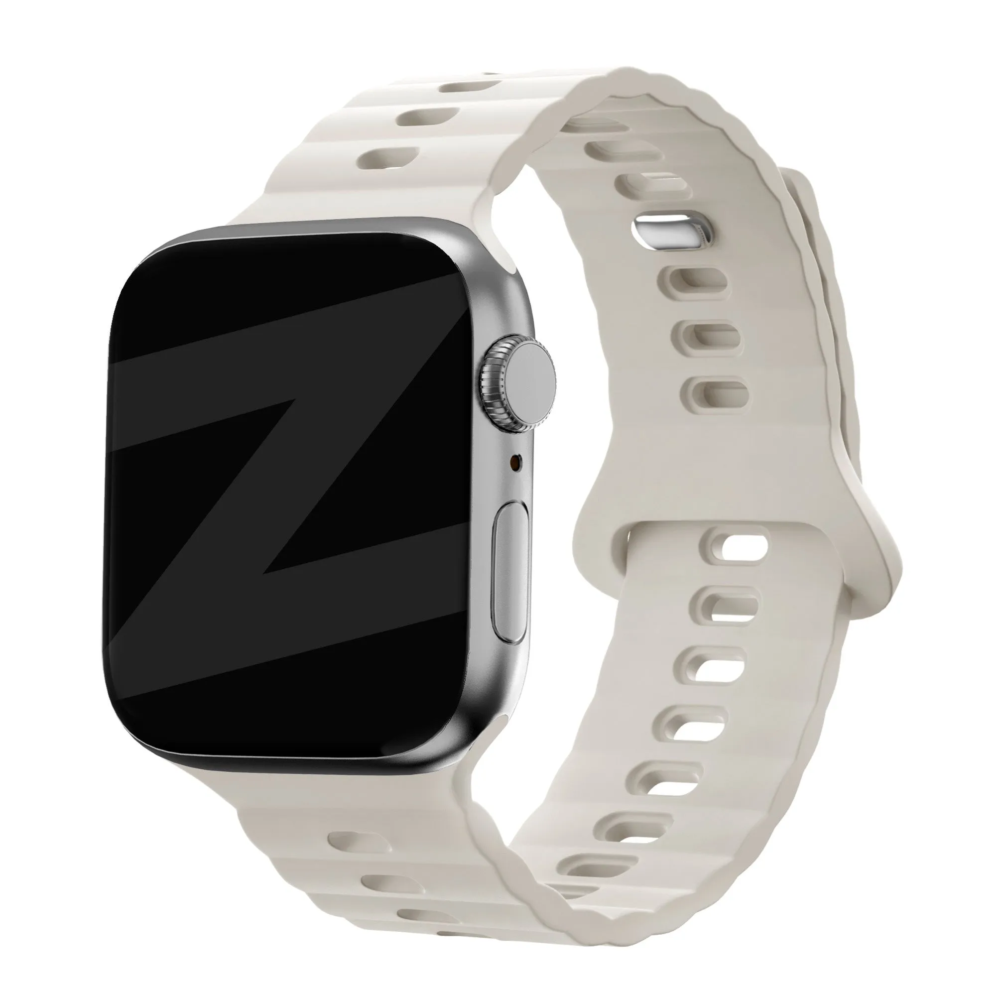 Trendy Comfort Bandz Apple Watch Silicone Strap 'Single Link' (Starlight)