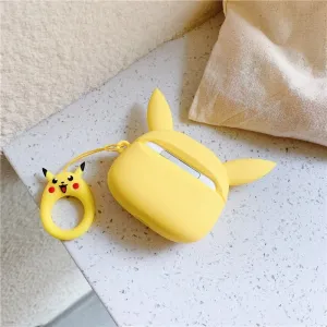 PIKACHU SILICONE AIRPODS CASE COVER FOR 1/2, 3 AND AIRPODS PRO portable neon commuter airpods case